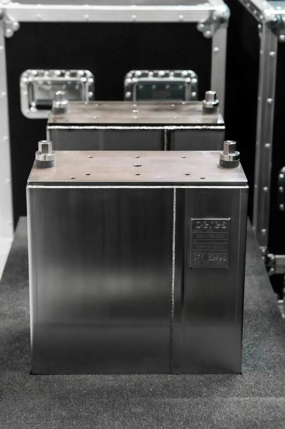 A 5 kilowatt stack of Ceres Power's fuel cells, encapsulated in a metal container.