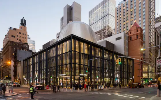 The Fulton Center from the outside. 