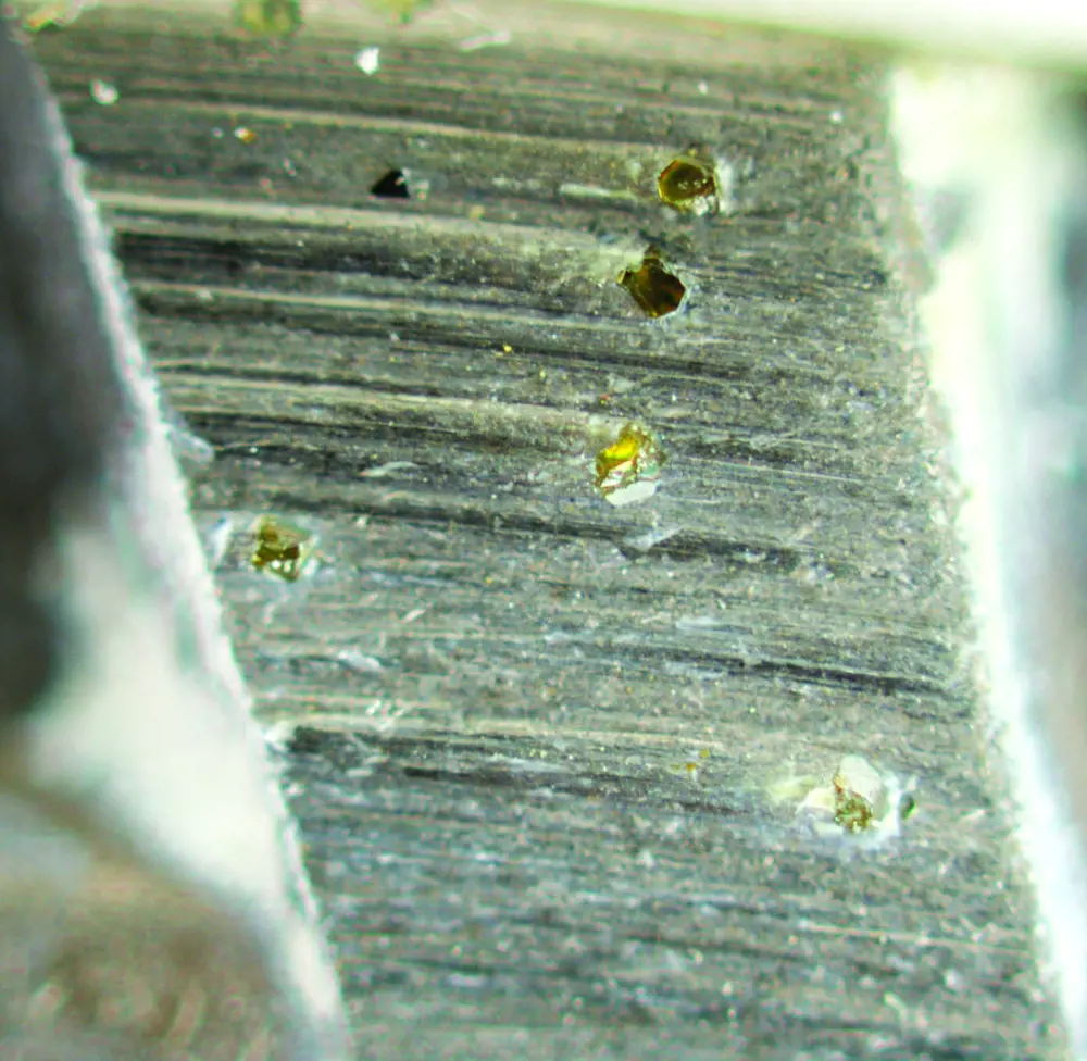 Diamonds on a blade.