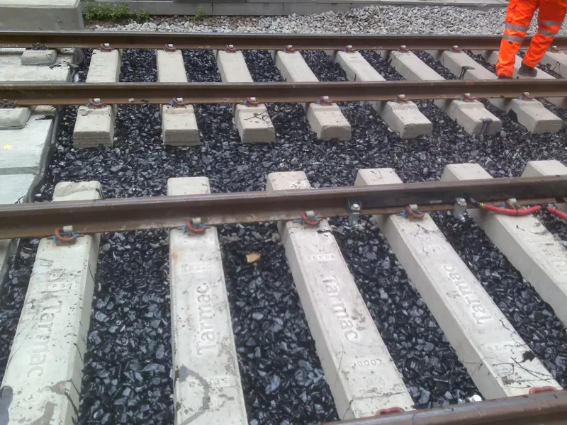 A railway track.