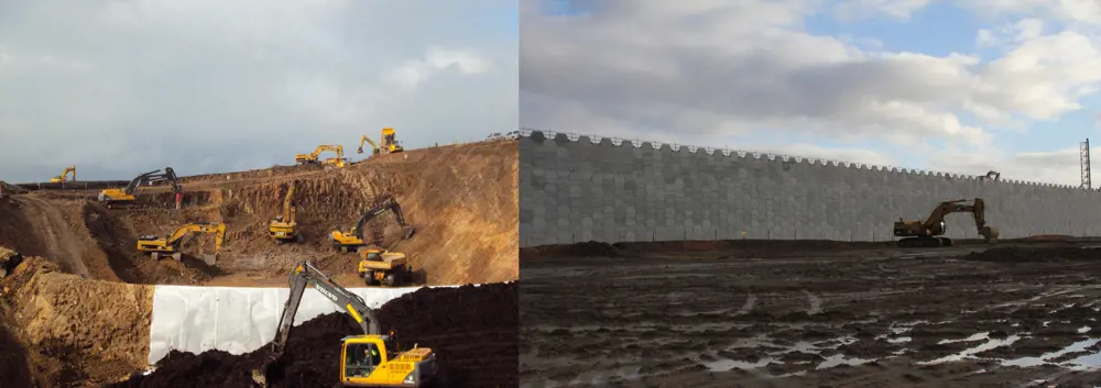 Construction works going on at Shetland Gas Plant. 